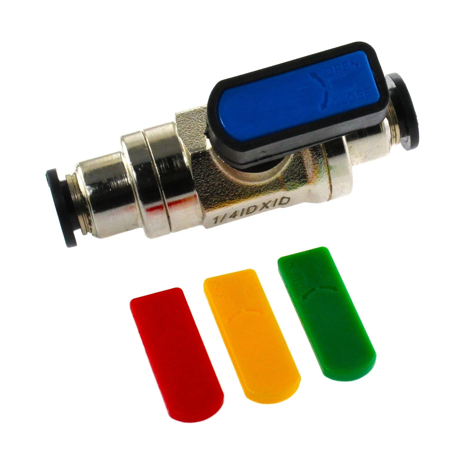 Ball Valve 1/4 in. Tube Fittings with Colored Handle