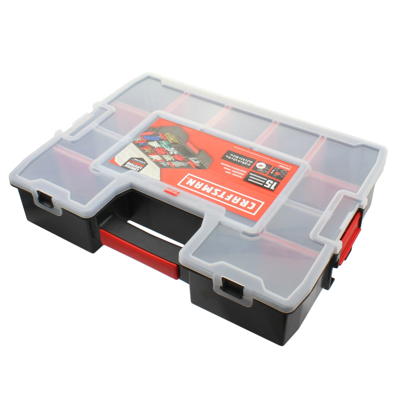 Organizer Container with 15 Adjustable Compartments